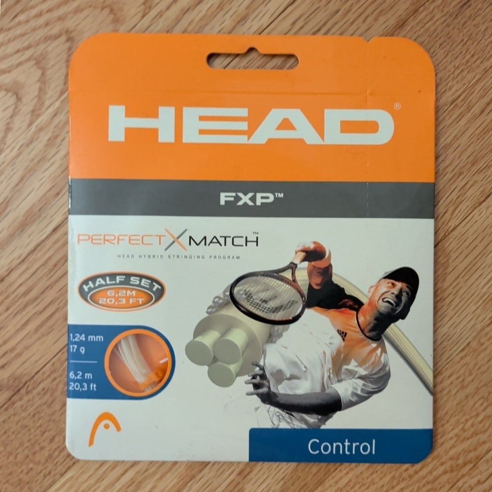 HEAD FXP Perfect Match Control Tennis String Half Set 17g 1.24mm 20.3ft Natural